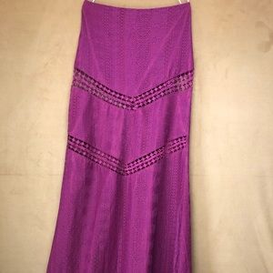 Burgundy/wine/maroon skirt with peekaboo panels